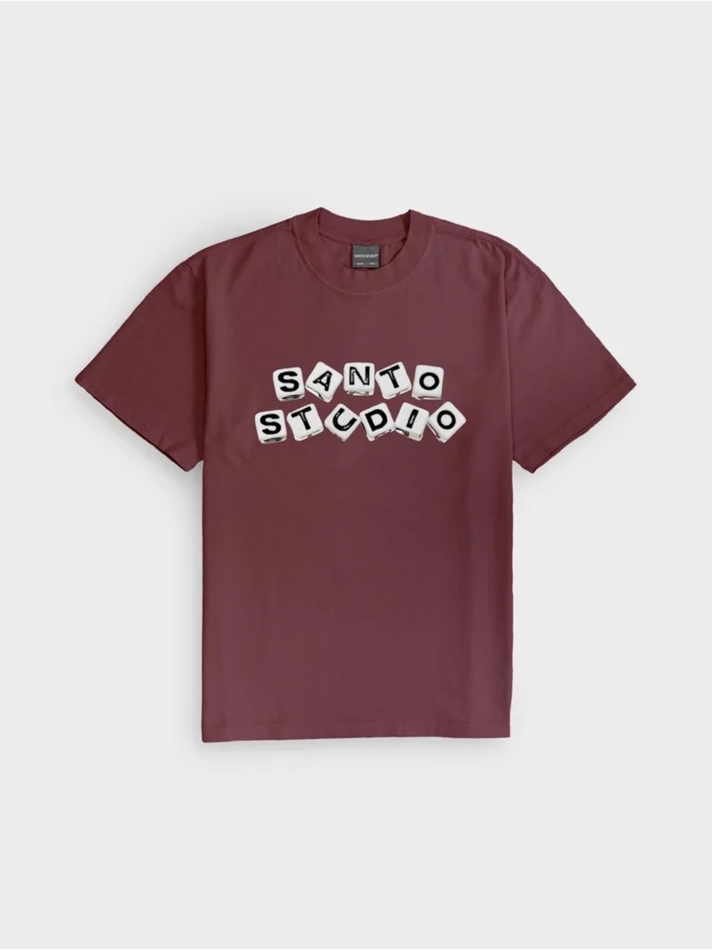 Santo Studio “Trust the Timing of Your Life” Graphic Tee Burgundy Size L NWOT